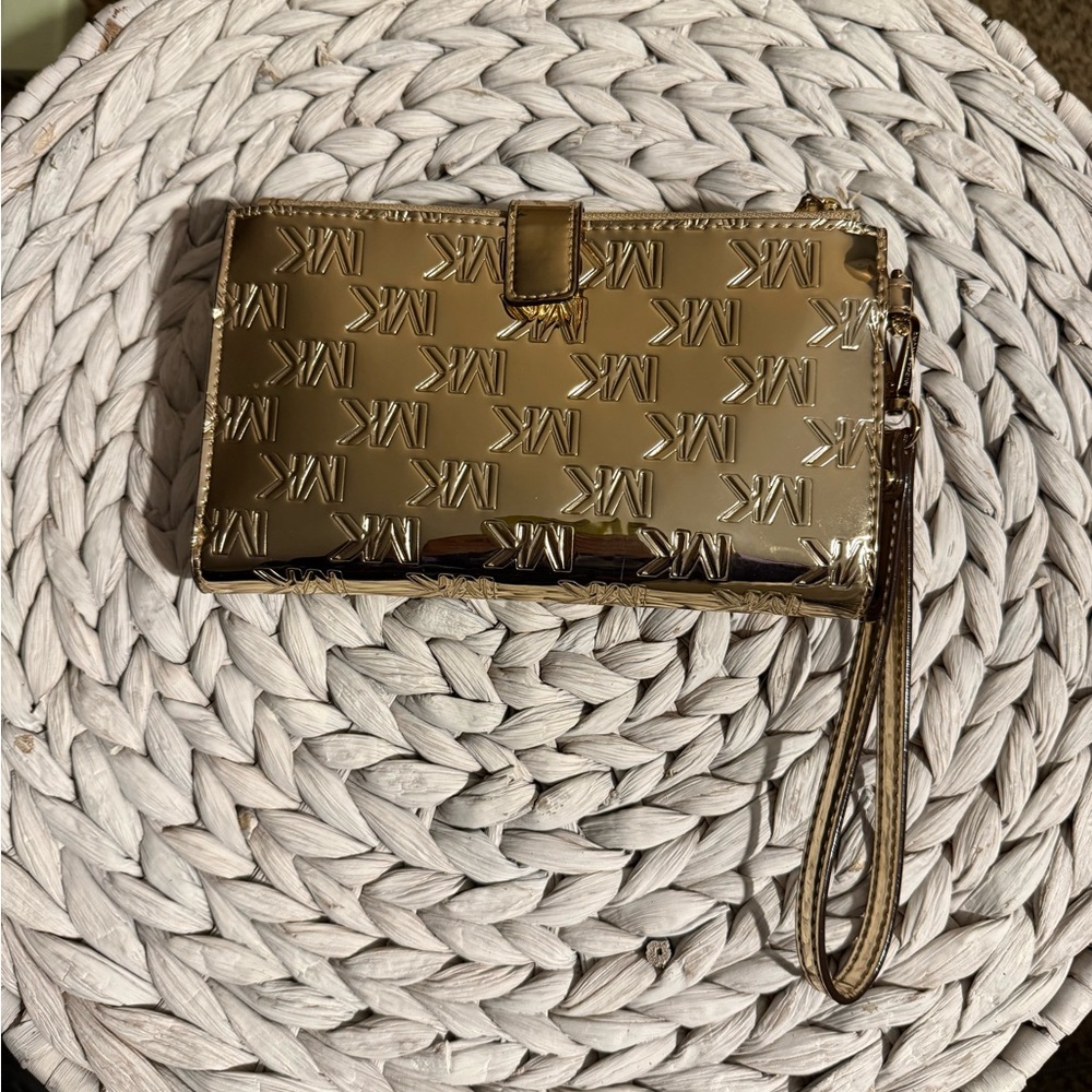 Michael Kors Gold Wallet with Card Slots